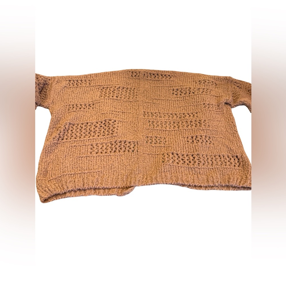 Free People Sun Valley Chunky Knit Open Front Sweater Wool Blend M/L - Picture 2 of 6